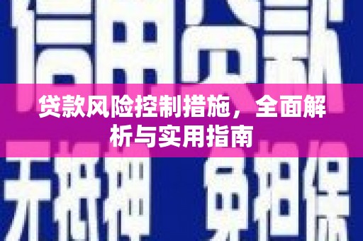 万峦贷款风险控制措施，全面解析与实用指南