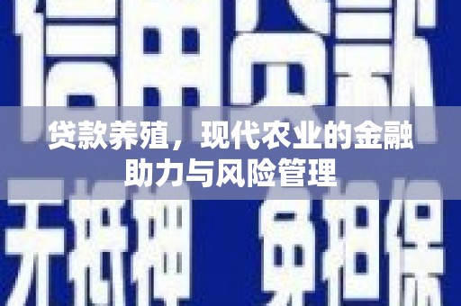 万峦贷款养殖，现代农业的金融助力与风险管理