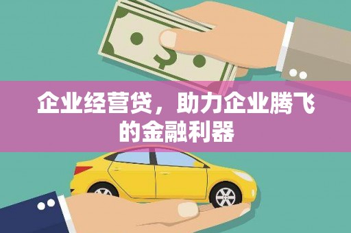 万峦企业经营贷，助力企业腾飞的金融利器