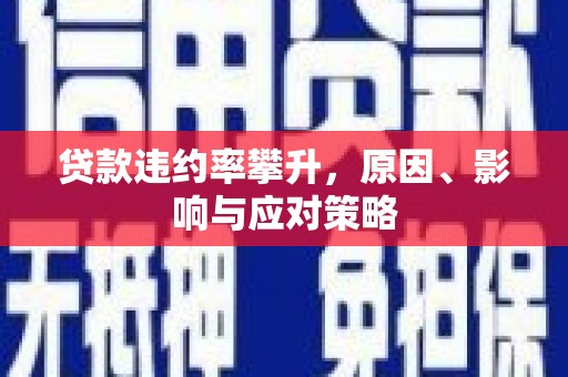 万峦贷款违约率攀升，原因、影响与应对策略