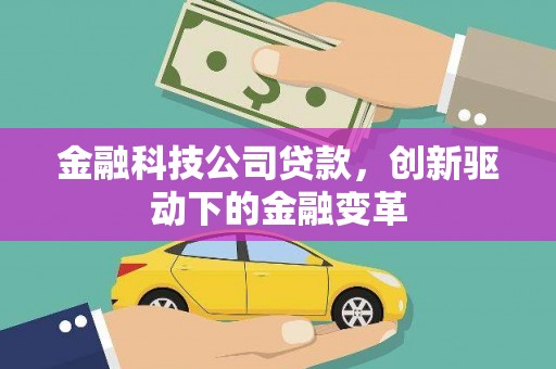 万峦金融科技公司贷款，创新驱动下的金融变革