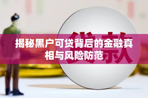 万峦揭秘黑户可贷背后的金融真相与风险防范