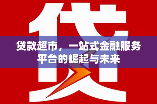 万峦贷款超市，一站式金融服务平台的崛起与未来