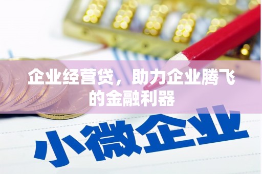 万峦企业经营贷，助力企业腾飞的金融利器