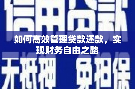 万峦如何高效管理贷款还款，实现财务自由之路