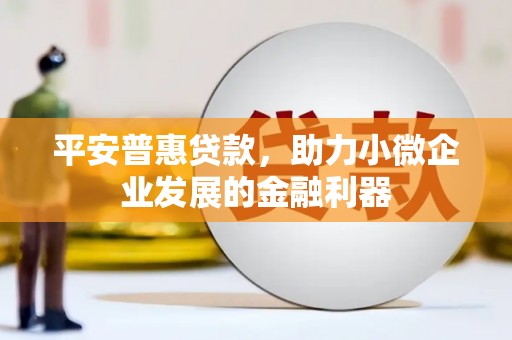 万峦平安普惠贷款，助力小微企业发展的金融利器