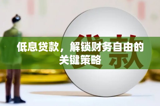 万峦低息贷款，解锁财务自由的关键策略