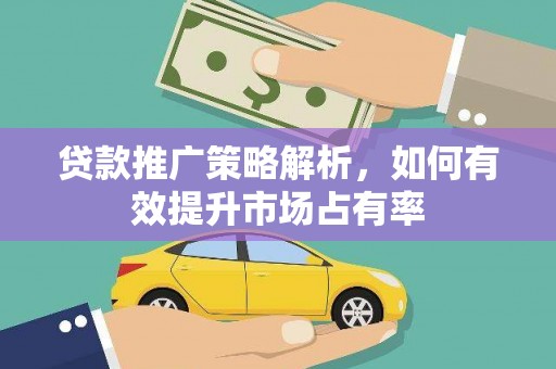 万峦贷款推广策略解析，如何有效提升市场占有率