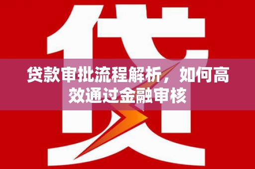 万峦贷款审批流程解析，如何高效通过金融审核