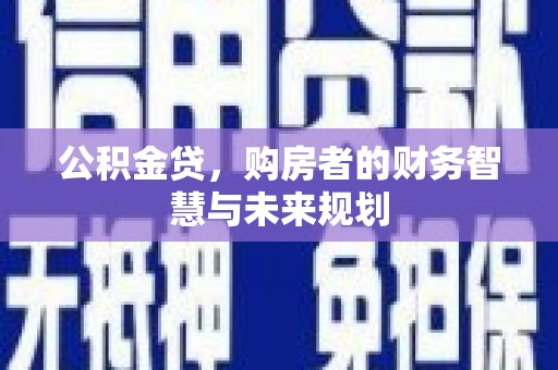 万峦公积金贷，购房者的财务智慧与未来规划