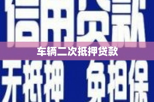 万峦车辆二次抵押贷款