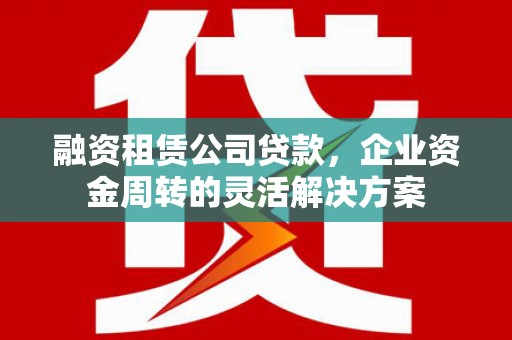 万峦融资租赁公司贷款，企业资金周转的灵活解决方案