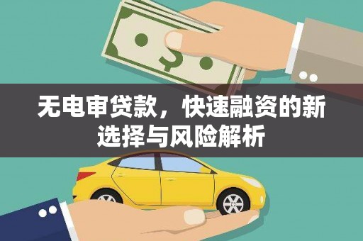 万峦无电审贷款，快速融资的新选择与风险解析