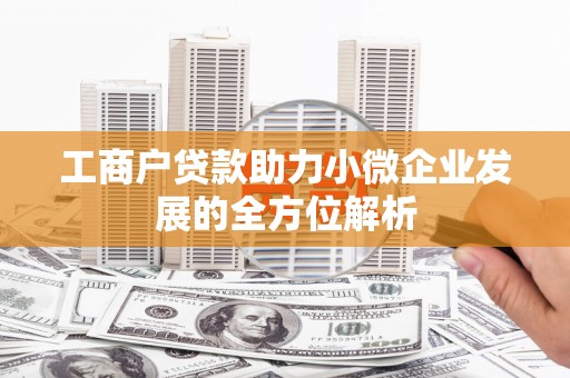 万峦工商户贷款助力小微企业发展的全方位解析