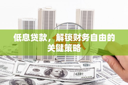 万峦低息贷款，解锁财务自由的关键策略