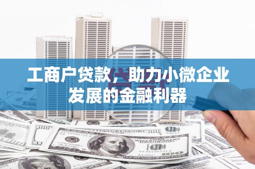 万峦工商户贷款，助力小微企业发展的金融利器