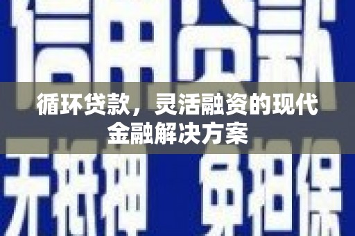 万峦循环贷款，灵活融资的现代金融解决方案
