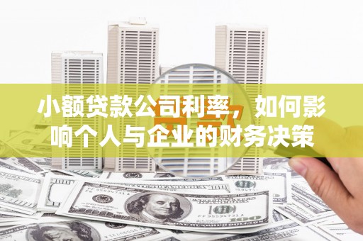 万峦小额贷款公司利率，如何影响个人与企业的财务决策