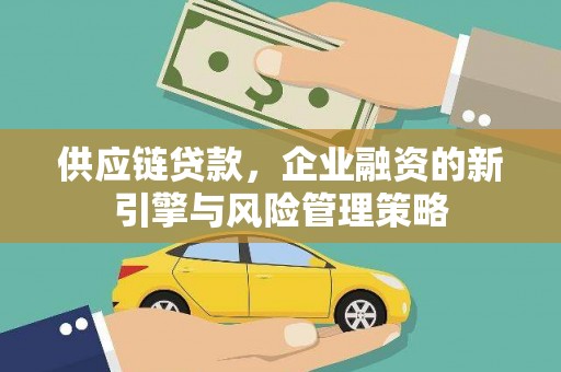 万峦供应链贷款，企业融资的新引擎与风险管理策略