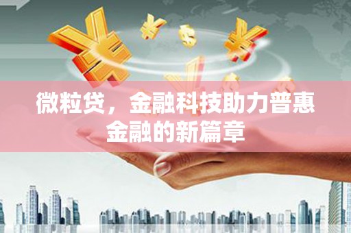 万峦微粒贷，金融科技助力普惠金融的新篇章