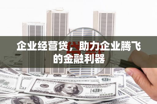 万峦企业经营贷，助力企业腾飞的金融利器