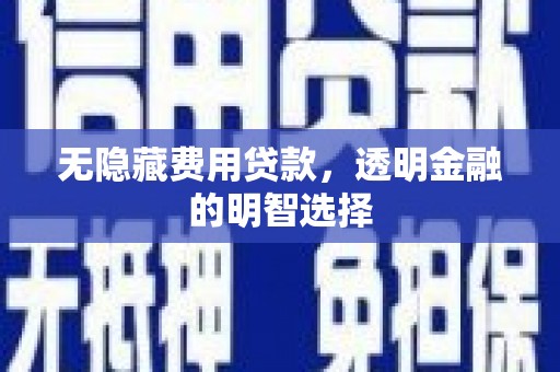 万峦无隐藏费用贷款，透明金融的明智选择