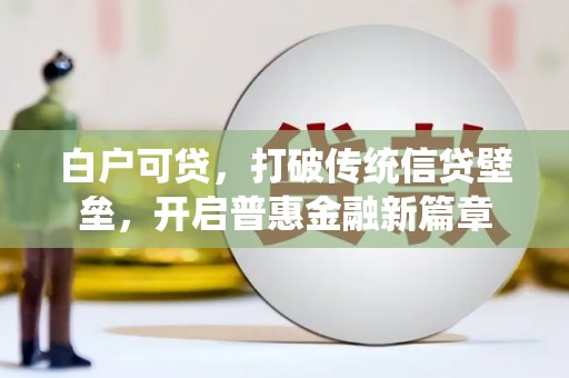 万峦白户可贷，打破传统信贷壁垒，开启普惠金融新篇章