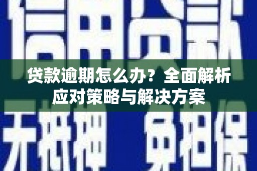 万峦贷款逾期怎么办？全面解析应对策略与解决方案