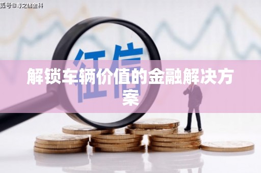 万峦解锁车辆价值的金融解决方案