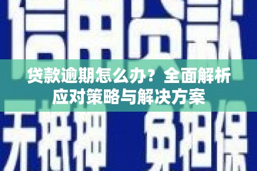 万峦贷款逾期怎么办？全面解析应对策略与解决方案