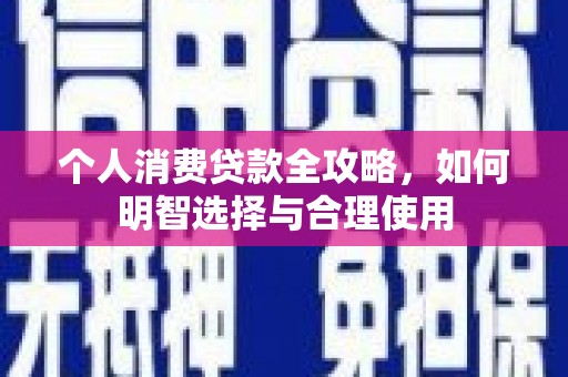 万峦个人消费贷款全攻略，如何明智选择与合理使用