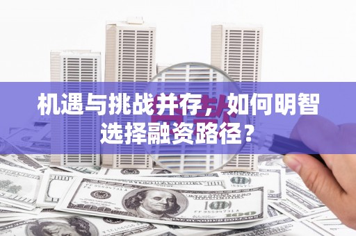 万峦机遇与挑战并存，如何明智选择融资路径？