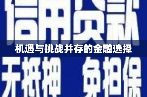 万峦机遇与挑战并存的金融选择