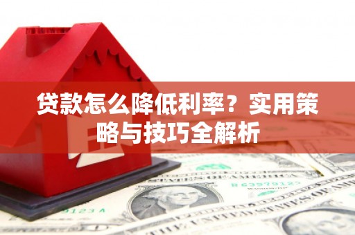 万峦贷款怎么降低利率？实用策略与技巧全解析